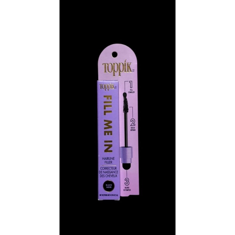Toppik Fill Me In Hairline Filler Black 0.176 Oz For Thicker-Looking Hair